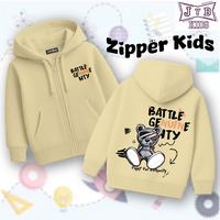 Gambar Hoodiekids Zipper Jaket [JYB] anak-anak BATTLE GENUINETHY (sablon) Size M-XXL Unisex anak cewe&anak cowok 280gsm - Hitam, M [4-6th] dari jybofficialshop Kota Administrasi Jakarta Barat 5 Tokopedia
