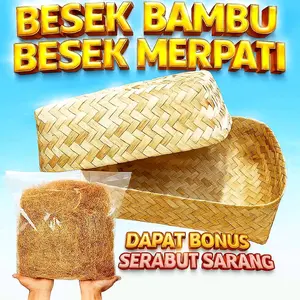 Besek Wadah Burung Merpati Ukuran 40 x 25 - Cocok untuk Pemilik Burung Merpati dengan Beberapa Ekor bonus serabut