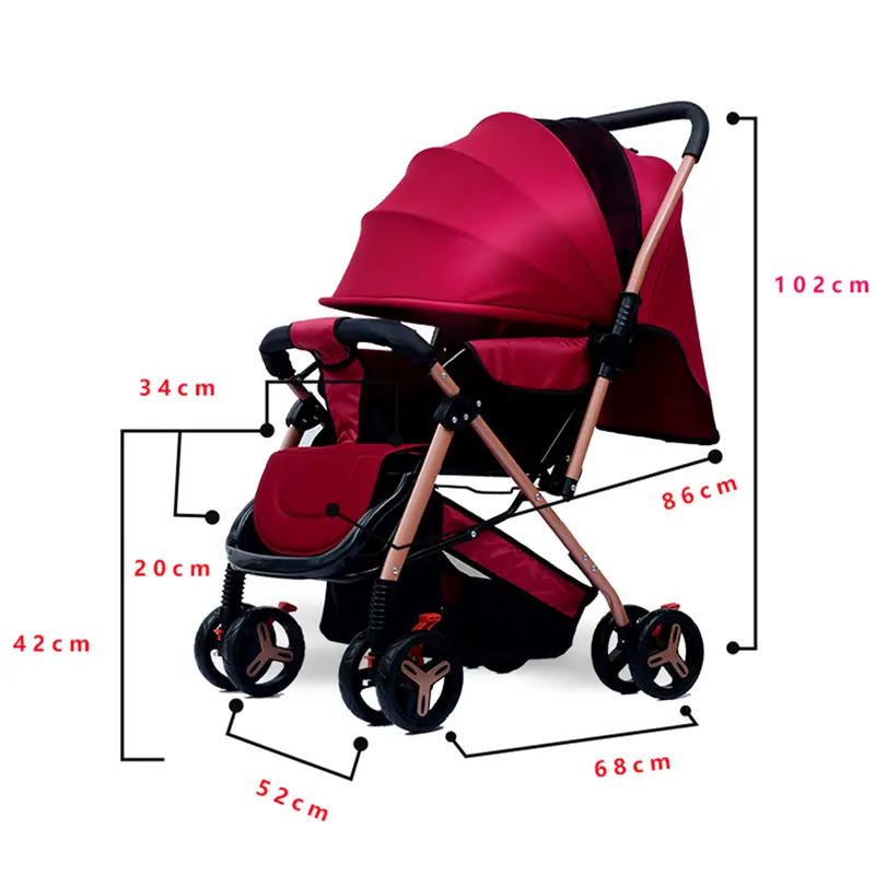 【 Pengiriman terjamin aman】 Stroller Baby Kereta Dorong Bayi Lipat Traveling Bisa Newborn 6