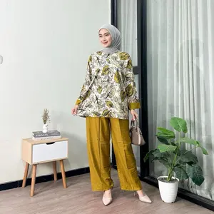 One Set Terbaru Bahan Rayon / Setelan Wanita Busui Size Jumbo