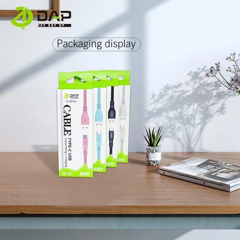 DAP Kabel Data D-CBM100 Micro/D-CBT100 Type-C/D-CBL100 Lightning 2.4A 1M  Data Cable Fast Charging 2