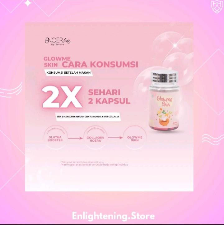 Noera Glow Me Skin Whitening Capsule BPOM | Kapsul Pemutih Obat Jerawat Dan Memutihkan kulit 4