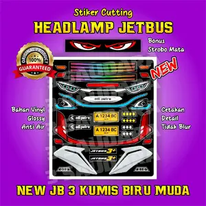 HEADLAMP JETBUS 3 RKC Kumis Warna_Stiker Cutting