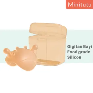 Minitutu Teether Bayi Gelang Teether Mainan Gigitan Bayi Silikon Free Box BPA Free WJ044