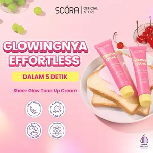 SCORA Sheer Glow Tone Up Cream 30 Gr Tone Up iral Mencerahkan Secara Natural