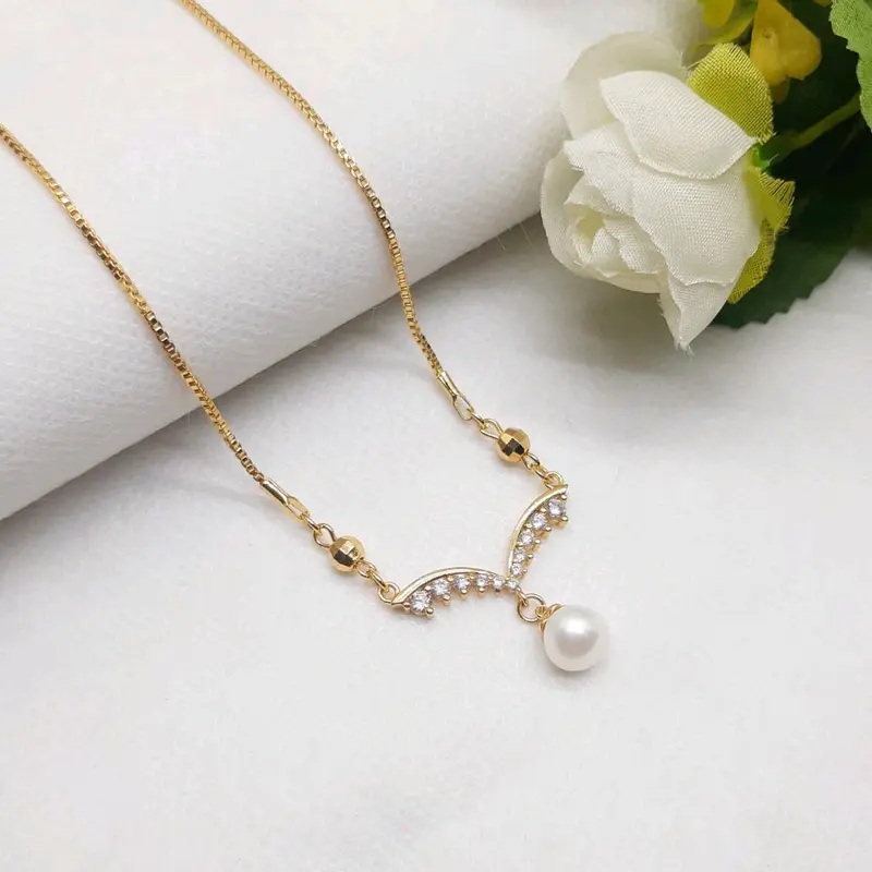 Gratis Cincin - Kalung Putri Permata Cantik Mutiara Asli Bersertifikat 3
