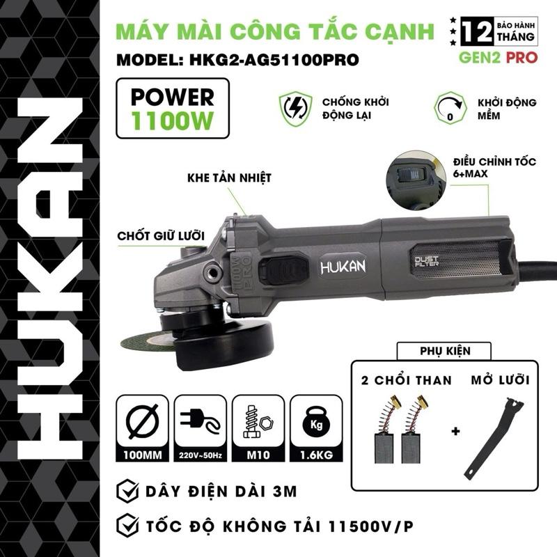 Máy cắt,mài điện công tắc cạnh HUKAN HKG2-AG51100PRO,Công suất 1100W,Có điều chỉnh tốc độ