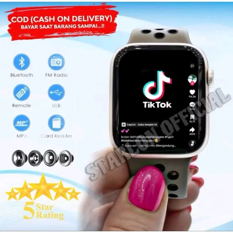 jam tangan pntar android layar sentuhtahan air smartwatch pria wanita elegan mewah kesehatan olaraga