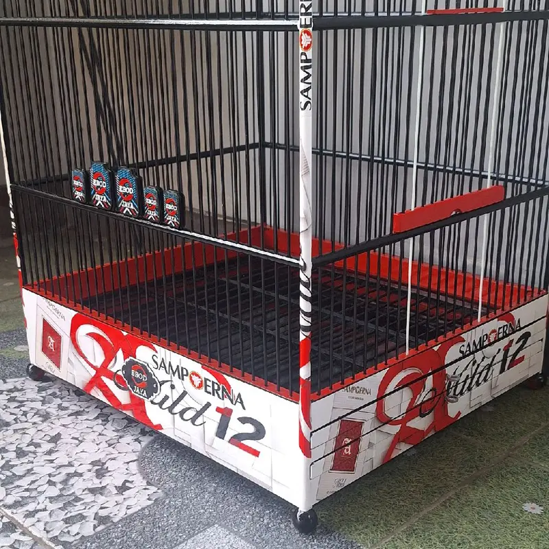 Sangkar kotak Ebod jaya no 1 2 dan 3 decal water ruji bambu 8
