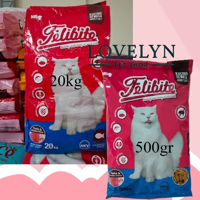 Makanan Kucing Felibite 500gr Dry Cat Food FreshPack Adult / Dewasa dry  food  kucing  biar  gemuk
