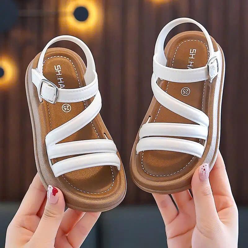 Mã D01-Dép quai hậu bé gái sandal quai chéo cho bé gái Sandal mùa hè mới cho bé gái đế mềm công chúa 3 màu. 0