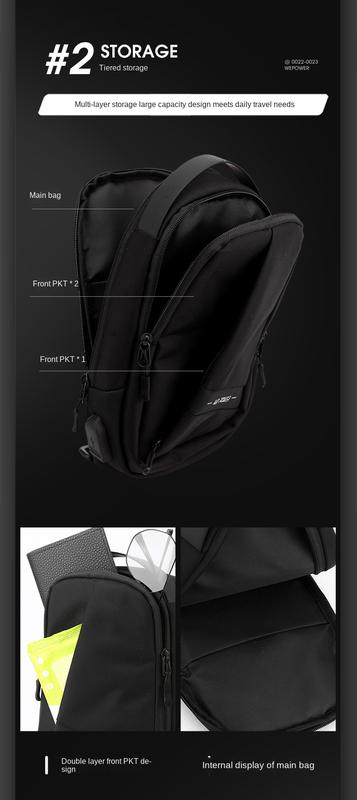Product Introduction of Men's Casual Chest Bag Oxford Cloth Single Shoulder Crossbody Bag Youth Backpack Large Capacity Sports Bag handbags chest bag 가방 7
