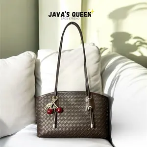 Grace Totte Motif Anyaman Tikar - Tas Bahu Wanita - Tas Wanita Terbaru - Tas Wanita Kekinian - Tas Wanita Desain Elegant