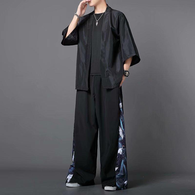 Product Introduction of Summer Shirt 3 Piece Set, Summer Casual Sunscreen Half Sleeve Ancient Style Shirt, Unisex 9