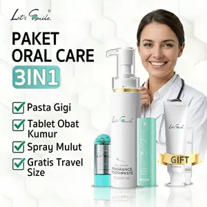 Paket Perawatan Mulut 3in1 Pasta Gigi Tablet Kumur Spray Mulut Penghilang Bau Mulut Nafas Segar Tahan Lama Membantu Memutihkan Gigi Praktis Dibawa