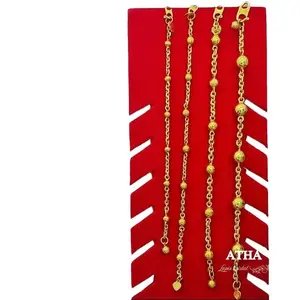 Gelang Kristal Motif Bola Merica Rantai Emas Perhiasan Bracelets - Atha Lapis Kristal