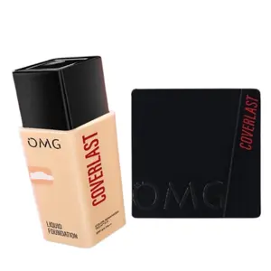 OMG  Paket Make Up terdiri dari 2 SKU all Coverlast Liquid Found & OMG Coverlast TWC Foundation Set Kosmetik Wajah