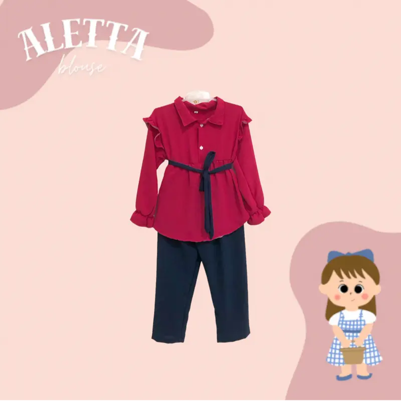 HS2K - ALETTA BLOUSE & PANTS USIA 1 - 10 TAHUN 1
