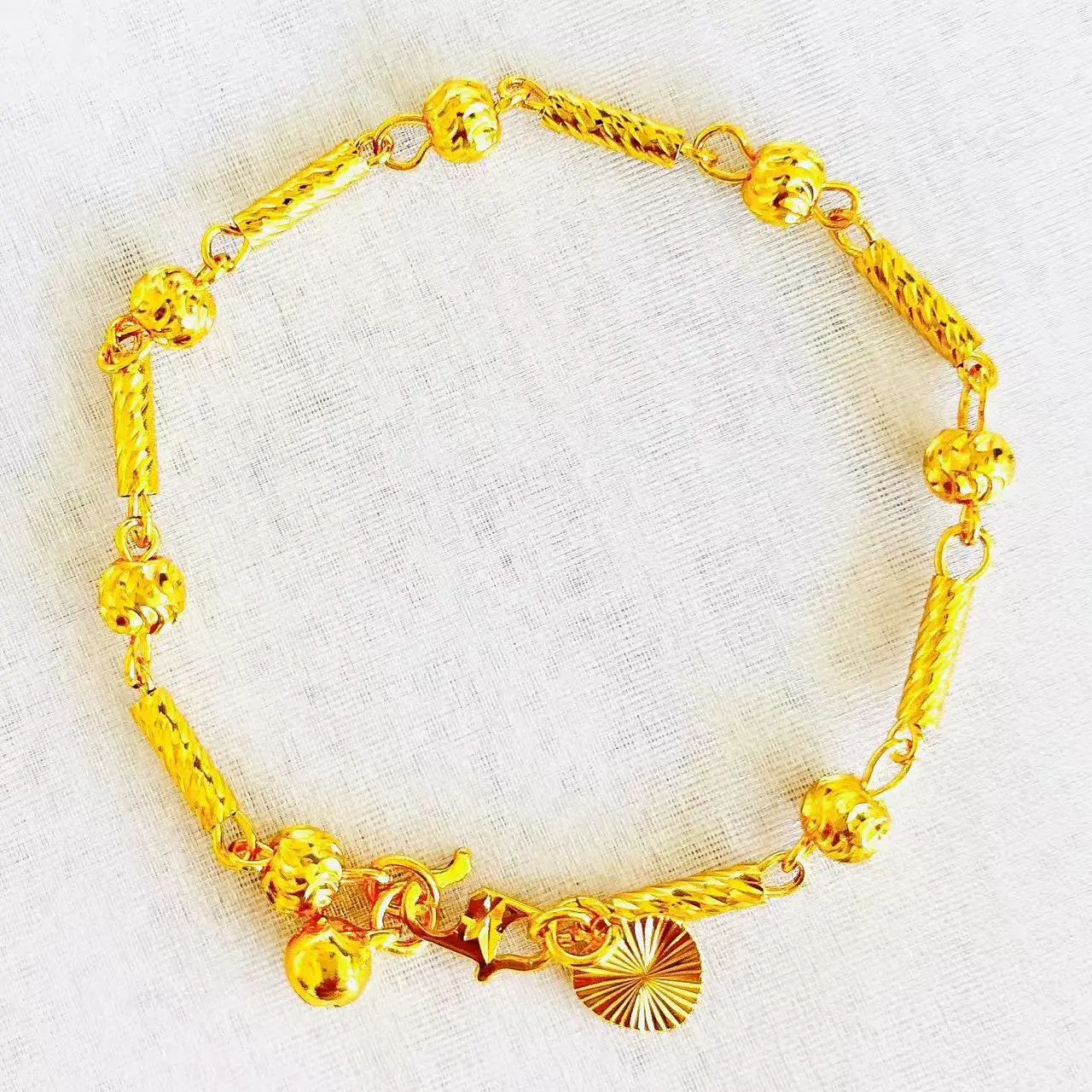 Bamboo Node Transport Bead Bracelet, Adjustable, Bamboo Node Paired with Transport Beads, Light Luxury and Exquisite, Career Rising, Preferred Holiday Gift for Lovers, Non fading Titanium Steel Bracelet