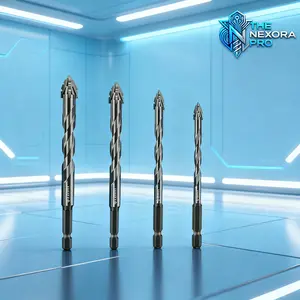 Mata Bor Keriting Baja Tajam 4 Sisi Ukuran 6-12mm Tembus Keramik Beton Kaca Marmer & Besi