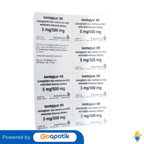 KOMBIGLYZE XR 5/500 MG STRIP 7 TABLET