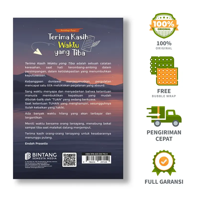 Bintang Semesta Media - Terima Kasih Waktu yang Tiba: Antologi Puisi - Endah Prasetio