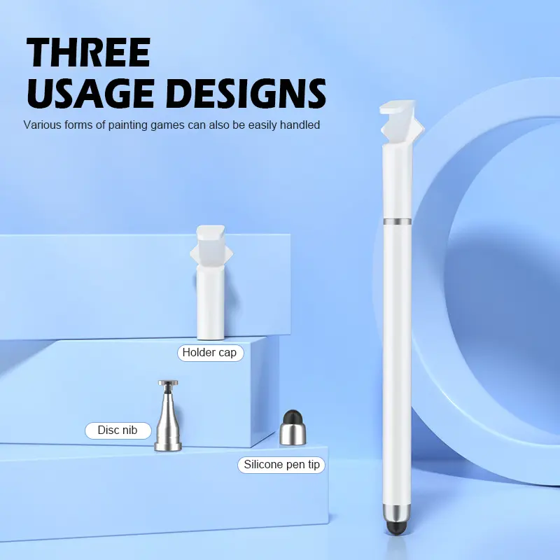 【Captivaty】3-in-1 Rack Pen Cap Touch Screen Pen Suction Cup Touch Screen Pen Phone Tablet Handwriting Pen 2