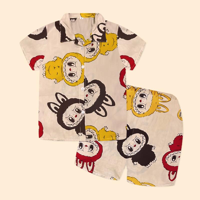 Setelan Anak Piyama Labubu Rayon 1-12 Tahun - Motif Viral Anak Laki-Laki Perempuan - Fashion PINVY 3