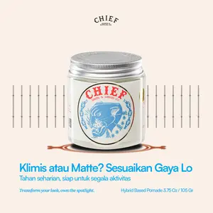 Chief Panthera Hybrid Pomade 105 gr – Versatile Look dan Wangi Nanas – Olive Oil & Vitamin E – Rambut Styling Pria