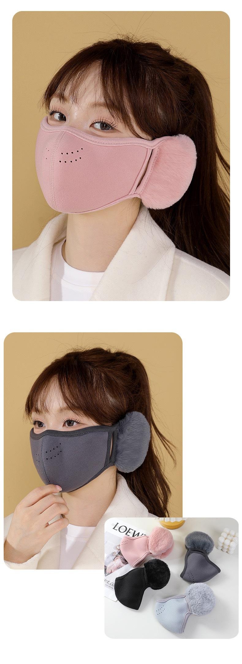 Product Introduction of Windproof Fleece-Lined Ear Protection 2-in-1 Mask 17