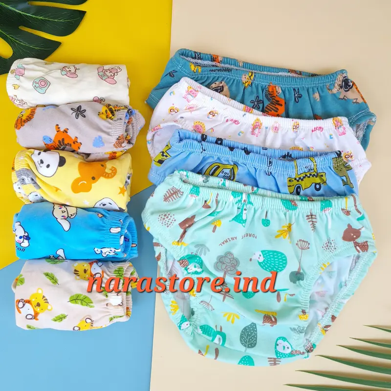 10 Pcs Celana Dalam Anak Laki-Laki dan Perempuan Bahan Premium 1-6 Tahun Motif Lucu Fashion 7
