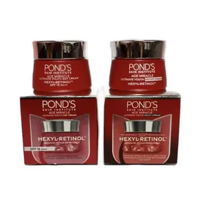 ￼Pond's Age Miracle Anti Aging + Glowing Moisturizer Day & Night Cream 9gr Pelembab Pencerah Ceramide Muka Wajah Niacinamide Mencerahkan Extract Vitamin