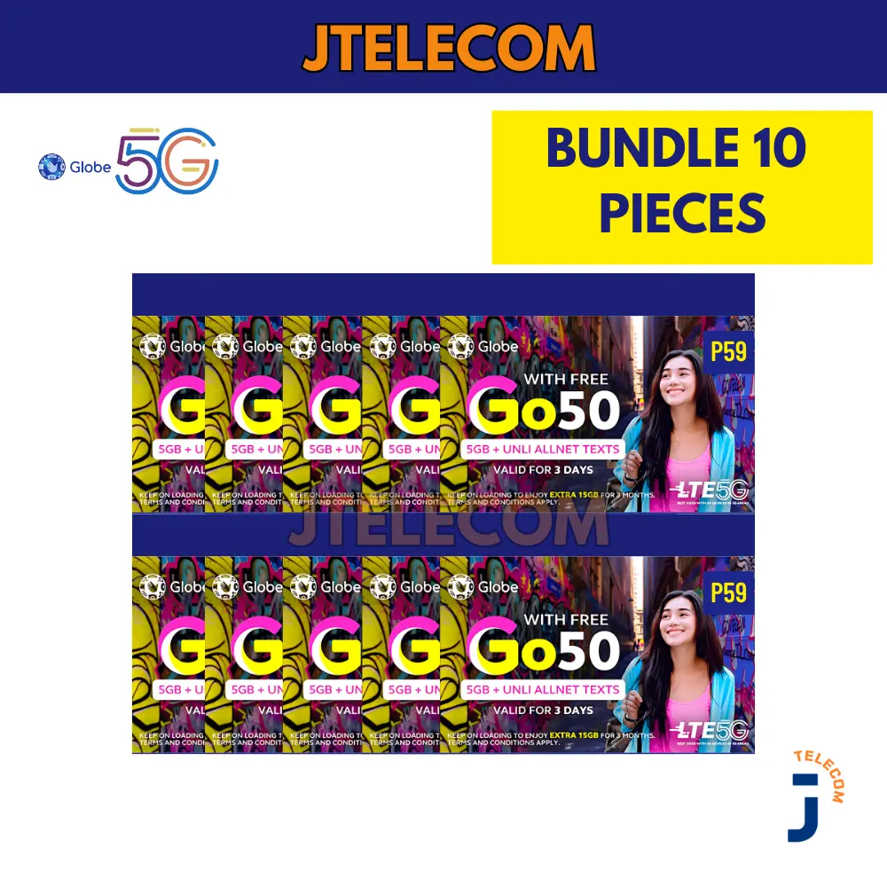 JTELECOM 10 PIECES BUNDLE GLOBE SIM CARD 5G READY SEALED affordable