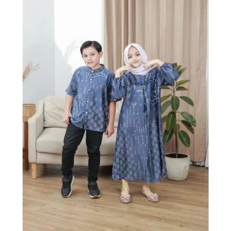 Baju Couple Sarimbit Keluarga Silk Premium Baju Muslim Couple Gamis Koko Ayah Ibu Anak Terbaru Family Set Baju Lebaran 2025 Couple Kondangan Keluarga Modern Kekinian 9