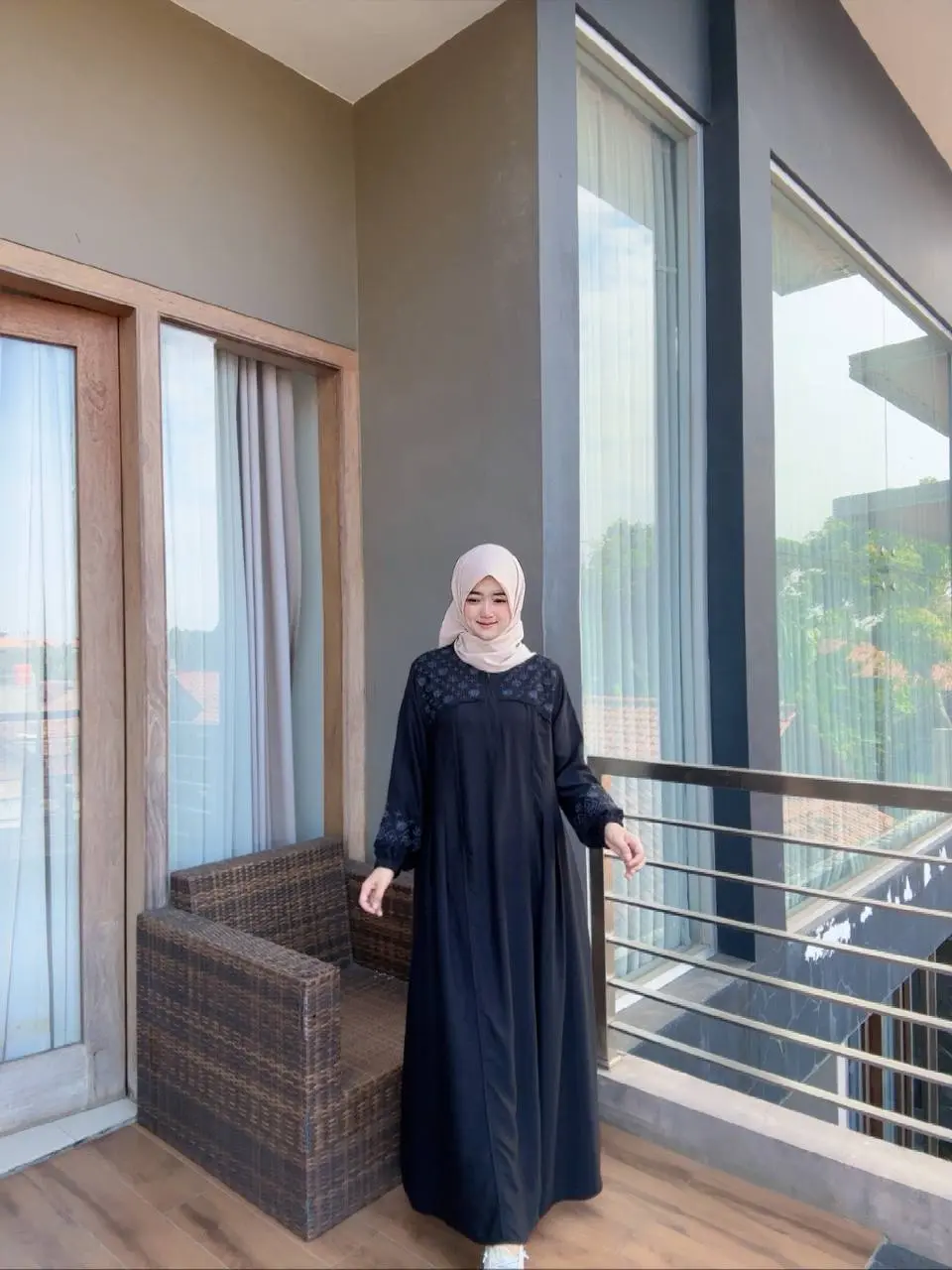 Gamis Marwah Bordir Busui  Resleting Muslim Wanita Simple Elegan Dress wanita Twill Nyaman Muslim Muslim Muslim Cantik