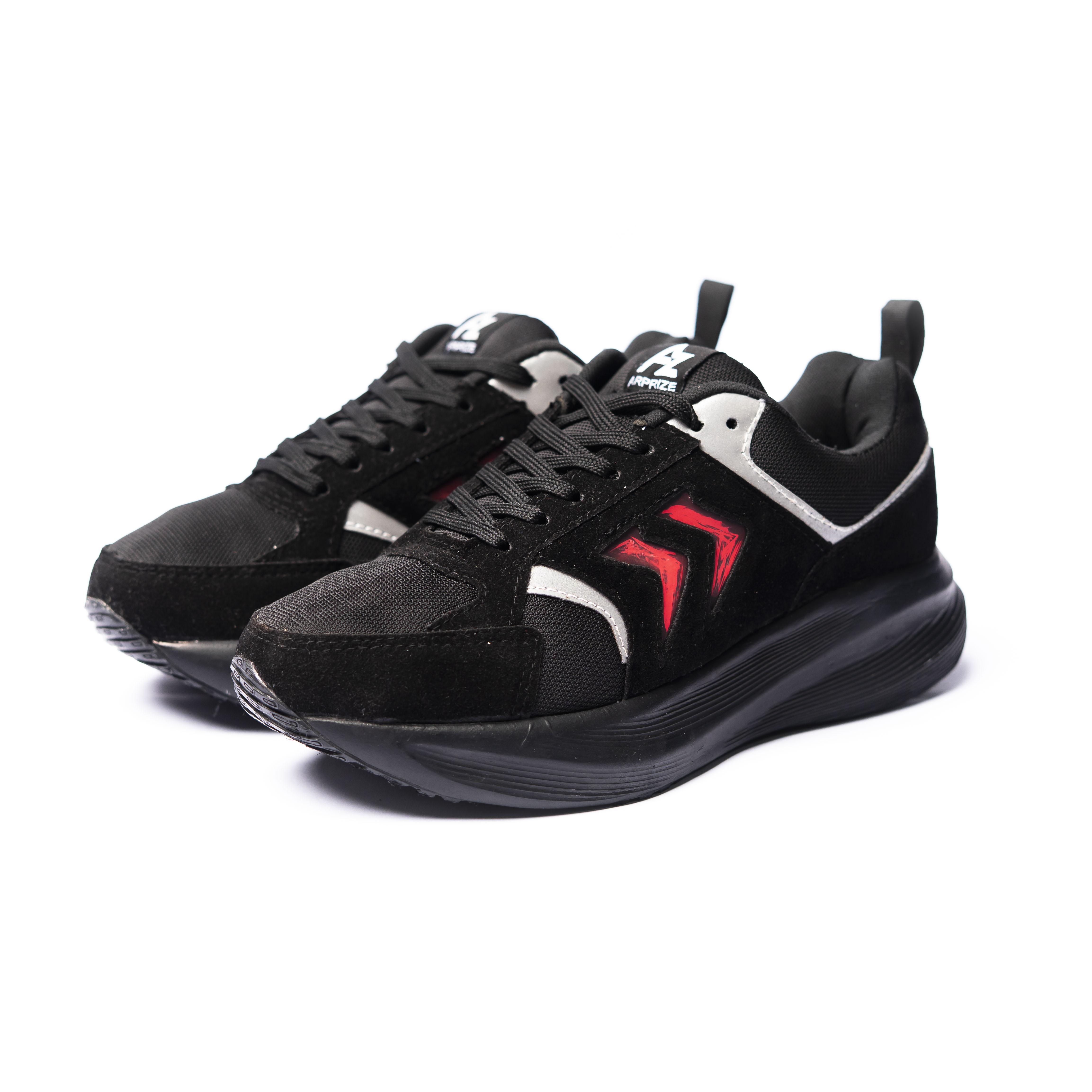 ARPRIZE-CHAMELEON BLACK RED Sepatu Sneakers Pria Wanita Running Sepatu Bunglon Kasual Olahraga Bahan double suede