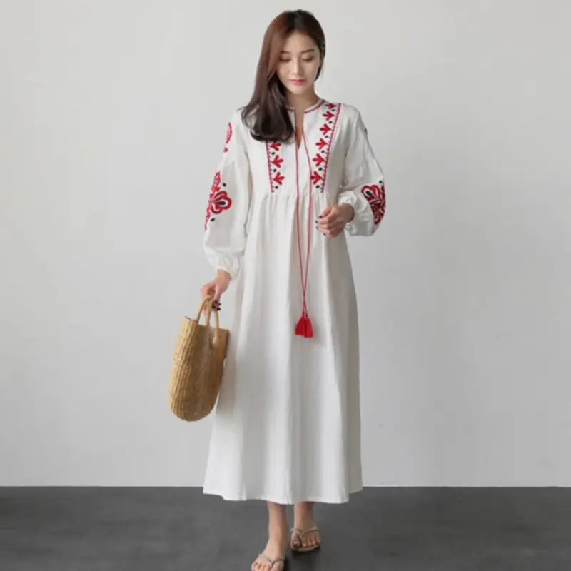 [Basica Moda] 83380 Gaun Dress Maxi Wanita Boho Aaliyah Heavy Peach Koshibo 3