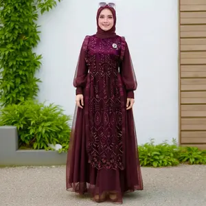 MAXI KINA ( M L XL XXL XXXL) GAMIS TERBARU GAMIS PESTA GAMIS BRUKAT GAMIS LEBARAN GAMIS KEKINIAN GAMIS KONDANGAN GAMIS TILE MUTIARA FASHION MUSLIM DEWASA GAMIS CANTIK