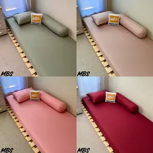 #6 | MYBELIA | MBS | SPREI POLOS / BED SHEET / SEPREI DOUBLE KARET ANTI GESER | FREE SARUNG BANTAL & SARUNG GULING