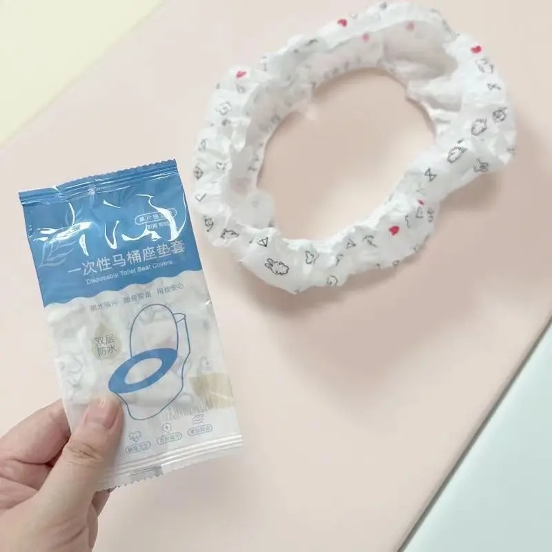 ￼K-Y/ Disposable Toilet Mat Double-Layer Printing Independent Packaging Business Trip Maternity Confinement Convenient Wa