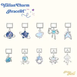 Italian Charm Bracelet/ Hanging Charm/ Blue