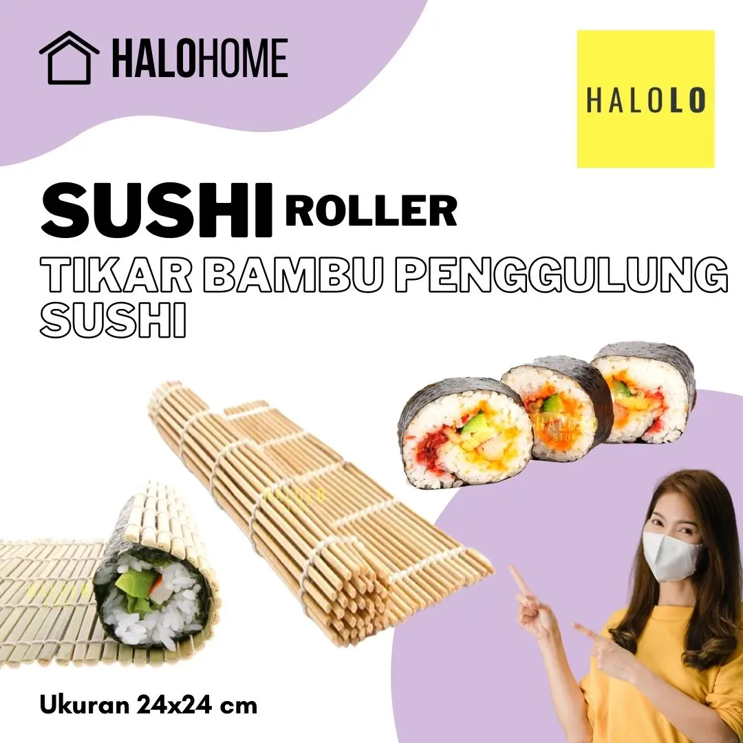 Tikar Penggulung Sushi Roller Bambu Sushi Mat Kimbab Kitchenware