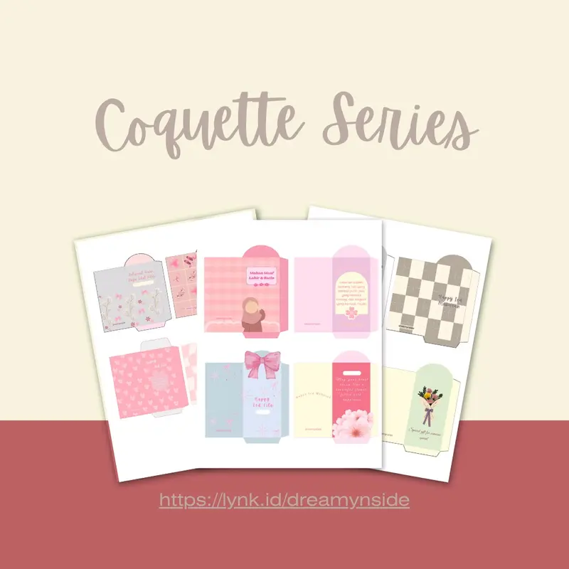 AMPLOP LEBARAN - COQUETTE SERIES (16 x 7,5 cm) 0