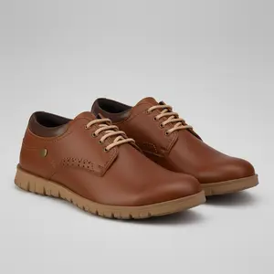 PAULMAY - Sepatu Sneakers Pria Modena 26 Tan Casual Karet Shoes Kerja Hitam