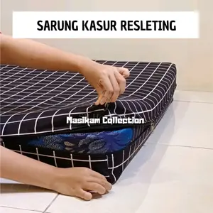 Sarung Kasur Busa Resleting Motif Karakter Anak-Dewasa Bahan Polyester / Poly China All Size Murah dan Terlaris