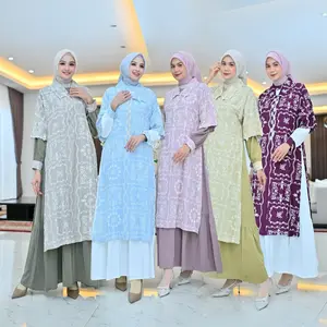 Halimah Set Outer Series Premium bahan tensel Embroyderi by Ayou Mizzura