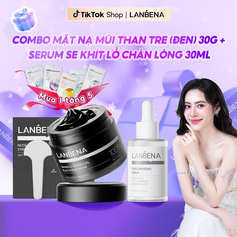 【Deal độc quyền COMBO MẶT NẠ MŨI THAN TRE (ĐEN) + SERUM SE KHÍT LỖ CHÂN LÔNG 30ML Phiên Bản Nâng Cấp 2.0 Kèm 60 Giấy Lột Mụn, Hỗ Trợ Làm Sạch Sâu Mụn Đầu Đen Mụn Đầu Trắng Lỗ Chân Lông, Thích Hợp Cho Mọi Loại Da Nữ 30g