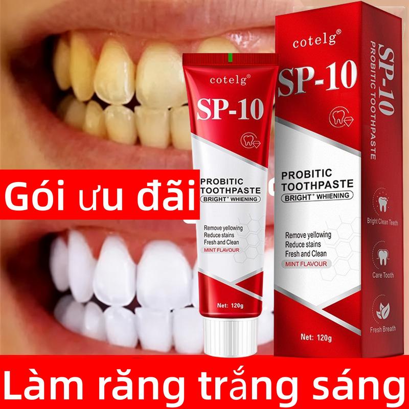  Kem Đánh Răng BUTIFO SP10 Probiotic  Bạc Hà 120G Làm Trắng Răng Nhanh Chóng Khử Vết ố Vàng Toàn Diện Giữ Hơi Thở Thơm Mát Loại Bỏ Cao Răng An Toàn Dùng Hàng Ngày Bảo Vệ Mặt Tràng Răng 