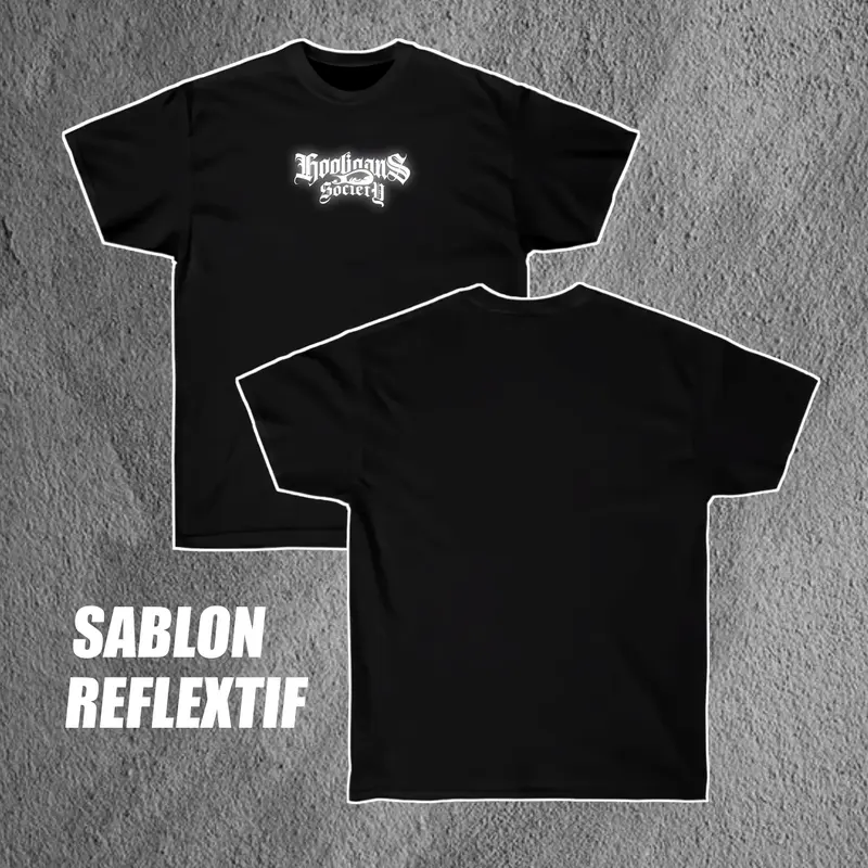 TS hoodie Hooligans Society VOL. 1 sablon reflective Keren Distro 1