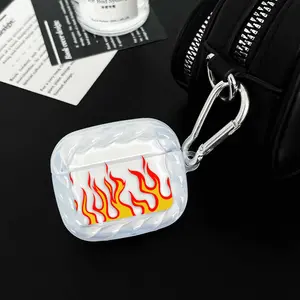 Case Airpods (HANYA CASING) motif Api Bahan kuat For Airpods 1/2 Airpods pro 2pro Airpods 3 4 Airpods pro 3